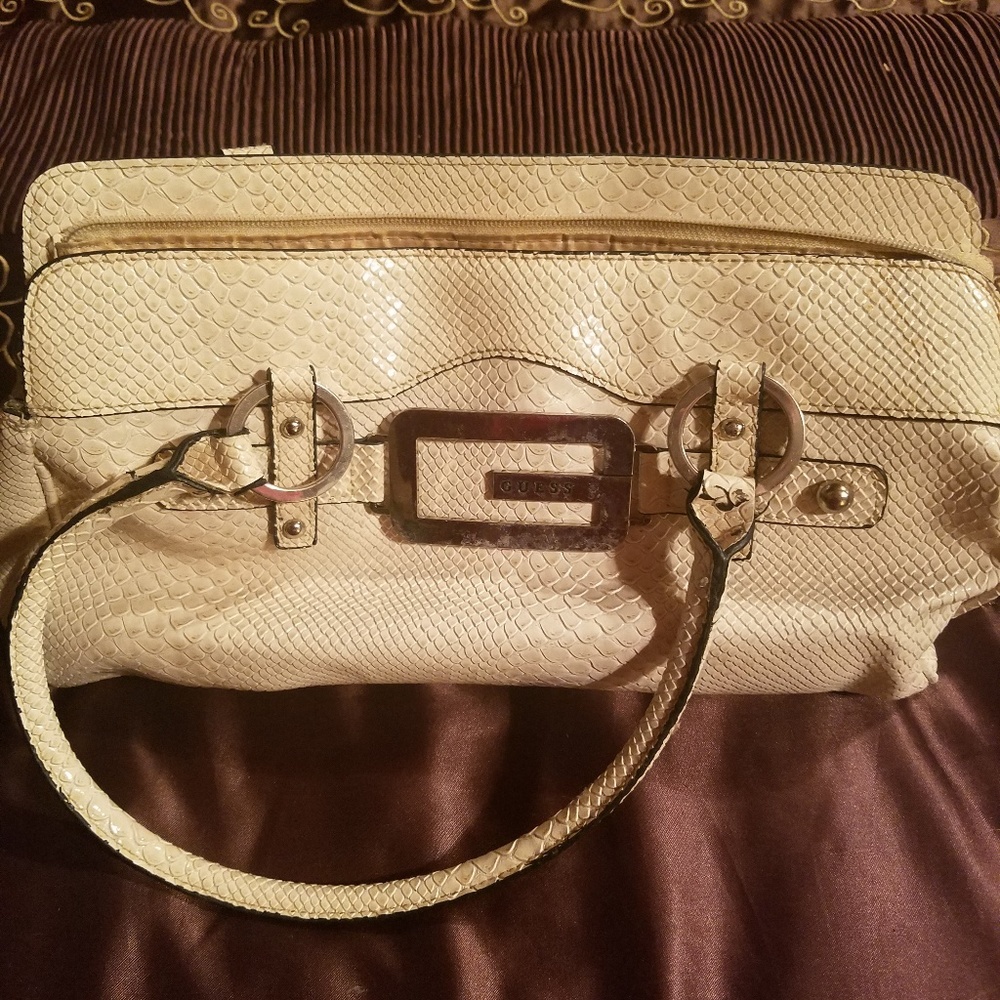 Guess white purse